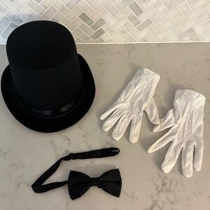 Men’s costume - top hat, bow tie, and gloves